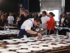 Chris Cosentino (Incanto) plating Strawberry & Fava Bean Salad with Pecorino